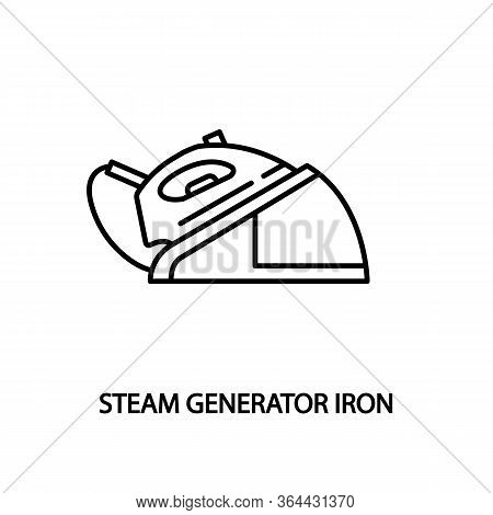 Steam Generator Iron Line Flat Icon. Concept For Web Banners, Site And Printed Materials.