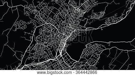 Urban Vector City Map Of Dunedin, New Zealand
