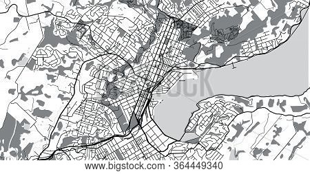 Urban Vector City Map Of Dunedin, New Zealand