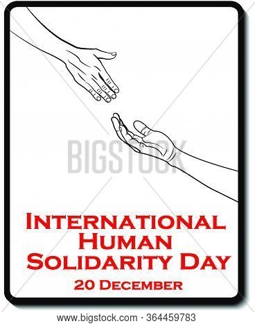 Poster Hand Illustration International Human Solidarity Day 20 December