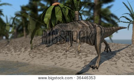 Cerantosaurus am Ufer