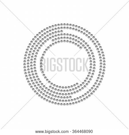 Abstract Geometric Dotted Circles. Stock Vector Illustration On White Background Eps10