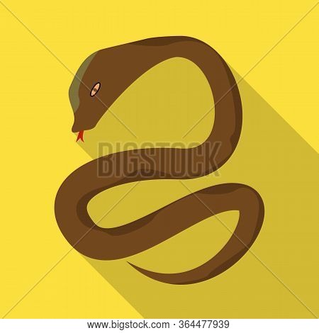 Vector Illustration Of Python And Serpent Icon. Set Of Python And Jungle Stock Vector Illustration.