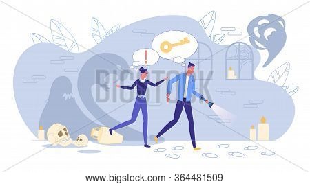 Party In Apartment Disturbs Neighbors, Slide. Two Apartments Separated By Wall. In One Party Guests 
