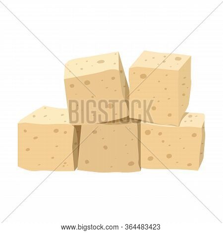 Cheese Tofu Vector Icon.cartoon Vector Icon Isolated On White Background Cheese Tofu.