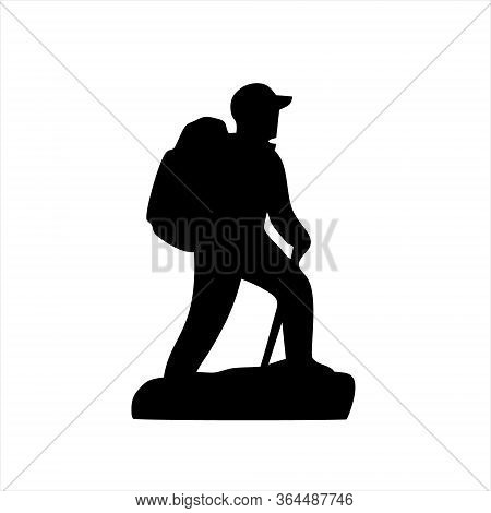 Man Walk Icon . Walking Man Vector Icon. People Walk Sign Illustration. Pedestrian Vector Sign Symbo