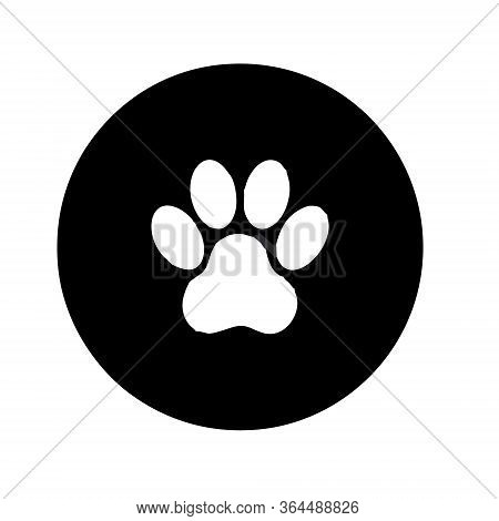 Paw Print Icon Vector In Modern Flat Style For Web, Graphic And Mobile Design.