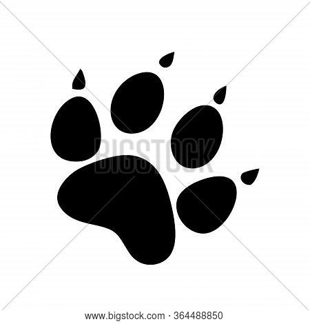 Paw Print Icon Vector In Modern Flat Style For Web, Graphic And Mobile Design.