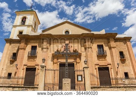 Facade Of The Historic Santiago Church In Lorca, Spain