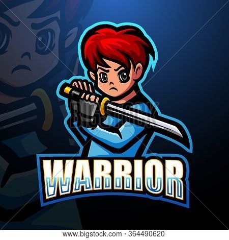 Vector Illustration Of Warrior Ninja Mascot Esport Logo Design