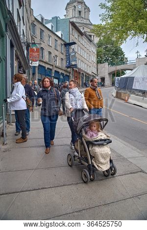 Quebec City, Canada September 23, 2018: The Streets Of The Historic Quebec City, Rue Petit Champlain