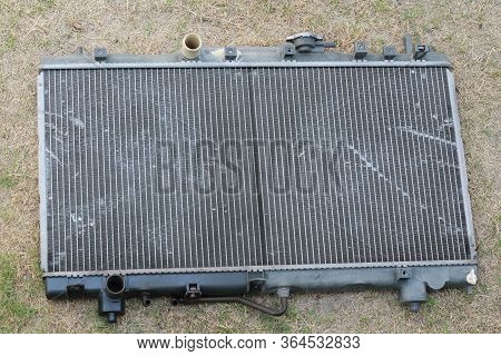 Old Car Radiators, Cooling Radiators, Engine Blur On The Grass