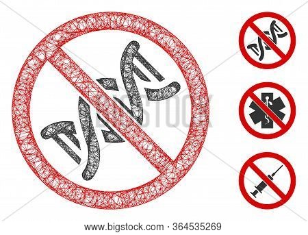 Mesh No Dna Helix Polygonal Web 2d Vector Illustration. Carcass Model Is Based On No Dna Helix Flat 