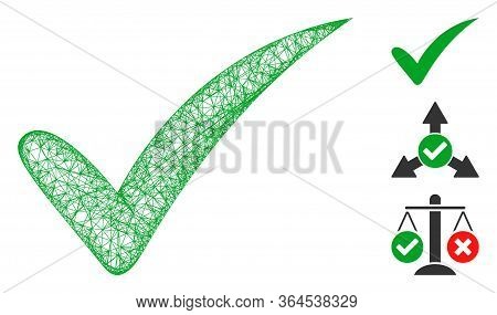 Mesh The Truth Polygonal Web Icon Vector Illustration. Model Is Based On The Truth Flat Icon. Triang