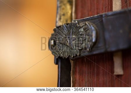 Antique Book, With Brass Clasps. All Seeing Eye Of God. The Eye Of Providenc. Shallow Depth Of Field