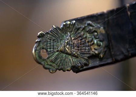Antique Book, With Brass Clasps. All Seeing Eye Of God. The Eye Of Providenc. Shallow Depth Of Field