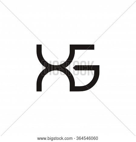 Letter Xg Simple Geometric Line Symbol Logo Vector