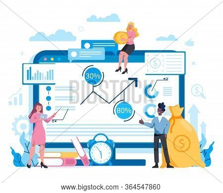 Financial Advisor Or Financier Platform On Differernt Device Concept.