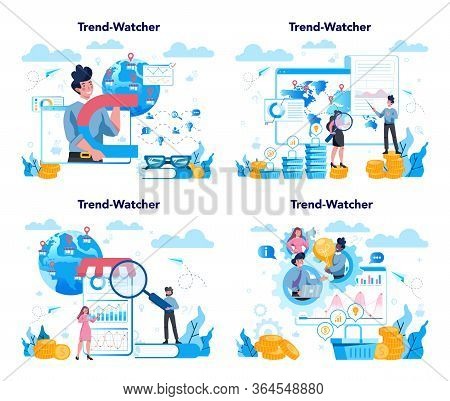 Trendwatcher Concept. Specialist In Tracking The Emergence