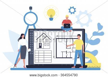 Online Architecture Platform On Differernt Device Concept