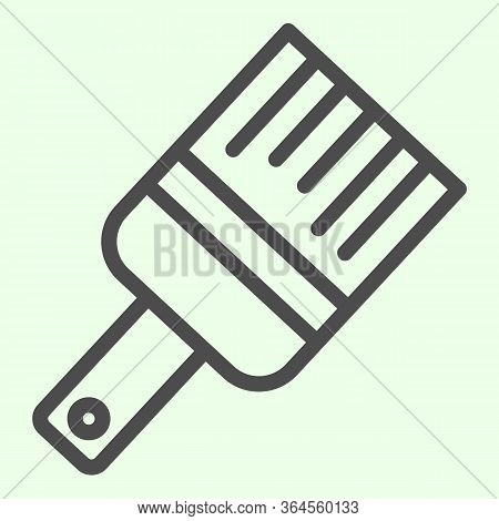 Paint Brush Line Icon. Building Paintbrush For House Repair Outline Style Pictogram On White Backgro