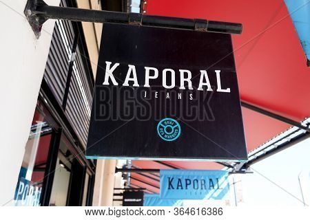 Bordeaux , Aquitaine / France - 10 17 2019 :  Kaporal Logo On Sign Store Mall Shop
