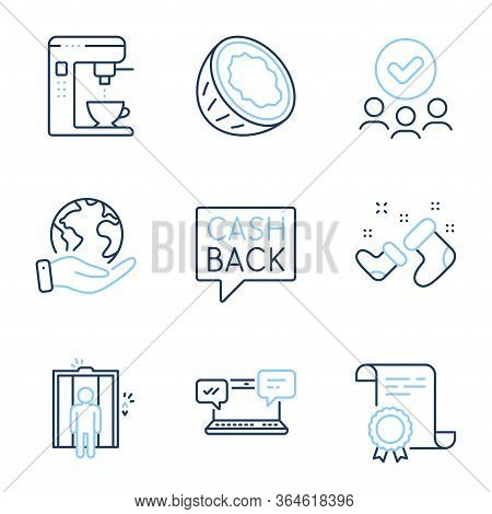 Santa Boots, Money Transfer And Internet Chat Line Icons Set. Diploma Certificate, Save Planet, Grou