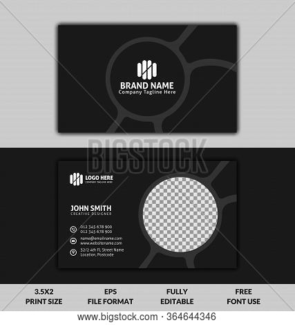 Creative Clean And Corporate Business Card, Black And White Color Business Card Template, Ready To P