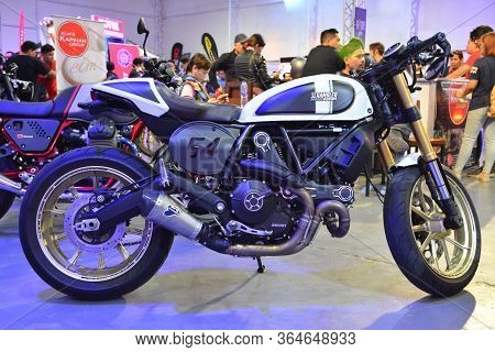 Pasig, Ph - March 9 - ducati Scrambler Motorcycle At Ride Ph Motorcycle Show On March 9, 2019 In Pas