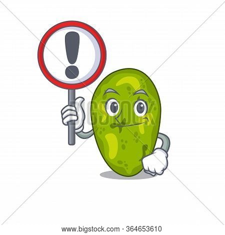An Icon Of Cyanobacteria Cartoon Design Style With A Sign Board