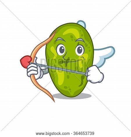 Cyanobacteria In Cupid Cartoon Character With Arrow And Wings