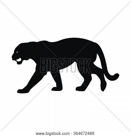 Panther Leopard Hunter Dark Silhouette Animal Africa, Jaguar Hunter Run Dangerous Mascot Tiger