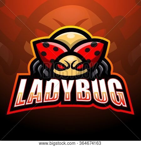 Vector Illustration Of Ladybug Mascot Esport Logo Design