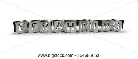Metal Erfahrung Text (isolated On White Background) 3d Rendering