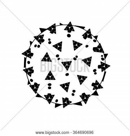 Сoncept Virion Of Dangerous Coronavirus On White Background. 2019-ncov. Virus That Caused Pneumonia 
