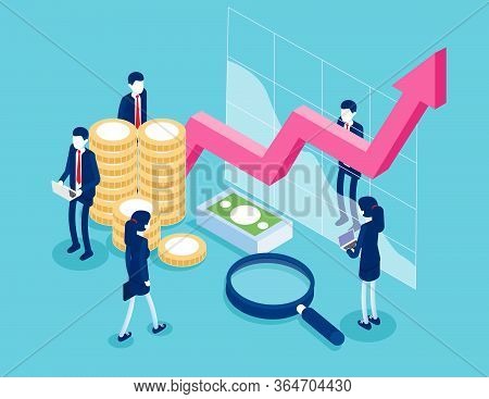 Financial Administration. Business Finance And Investment Concept. Flat Isometric Vector Style
