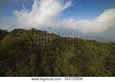 Da Nang, Vietnam - 16January 2020: Cable Car To Ba Na Hills Mountain Resort Sunworld, Touristic Comp