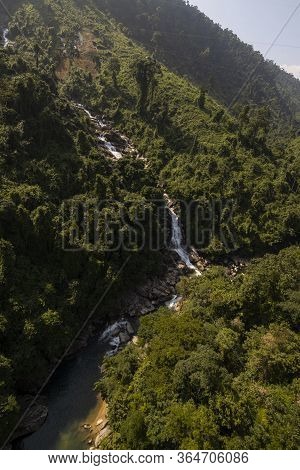 Da Nang, Vietnam - 16January 2020: Cable Car To Ba Na Hills Mountain Resort Sunworld, Touristic Comp