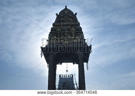 Small Gopuram Inside Varatharaja Perumal Temple Also Known As Athi Varathar Temple In Kanjipuram Tam