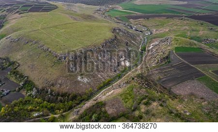 Gorgeius gorge between toltres in natural reserve Trinca and Branzeni, Edinet district at north of Moldova