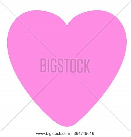 Pink Heart Illustration On A White Background