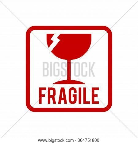 Fragile Icon Flat Vector Template Design Trendy