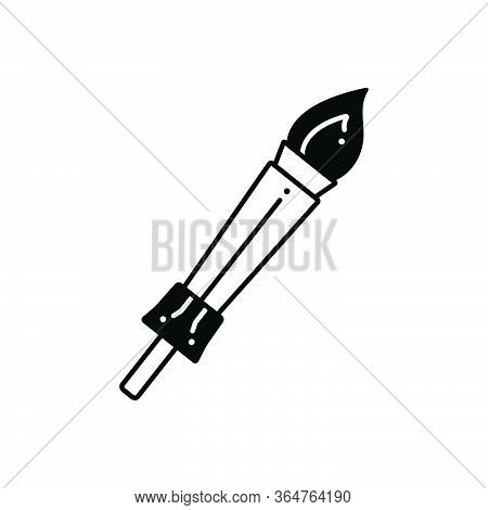 Black Solid Icon For Museum Torch Flambeau Ulka