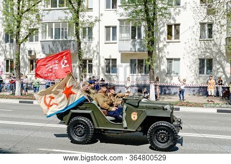 Samara, Russia - May 9, 2019: A Historical Example Of Military Equipment Army Off-road Vehicle Gaz-6