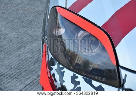 Pasig, Ph - Nov 17 - Chevrolet Aveo Head Light At Vapin Wheels Car Show On November 17, 2018 In Pasi