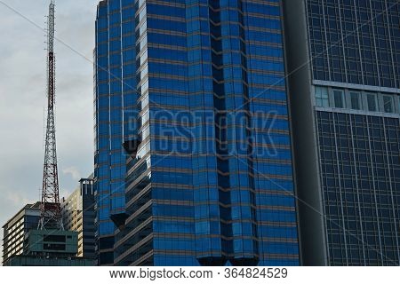 Pasig, Ph - Nov 17 - Signal Tower Structure On November 17, 2018 In Pasig, Philippines. Pasig Is A F