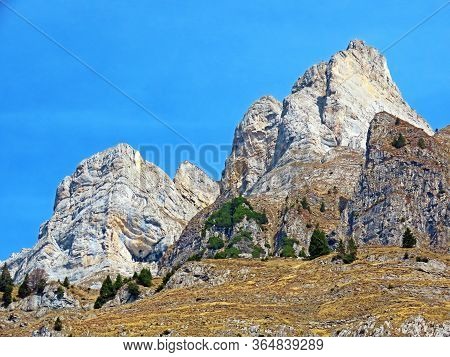 Alpine Peak Frümsel (fruemsel Or Frumsel) In The Churfirsten Mountain Range, Between The Obertoggenb