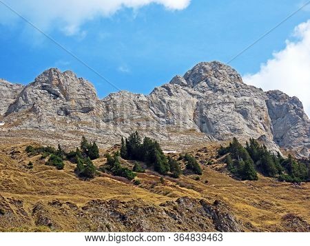 Alpine Peak Frümsel (fruemsel Or Frumsel) In The Churfirsten Mountain Range, Between The Obertoggenb