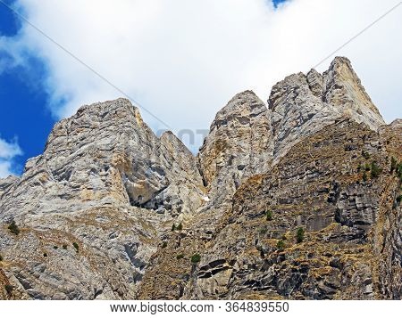Alpine Peak Frümsel (fruemsel Or Frumsel) In The Churfirsten Mountain Range, Between The Obertoggenb