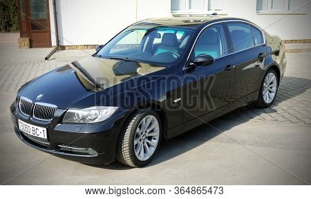 Belarus, Minsk - August 04, 2019:bmw 3 Series E90 330i,  Front View.